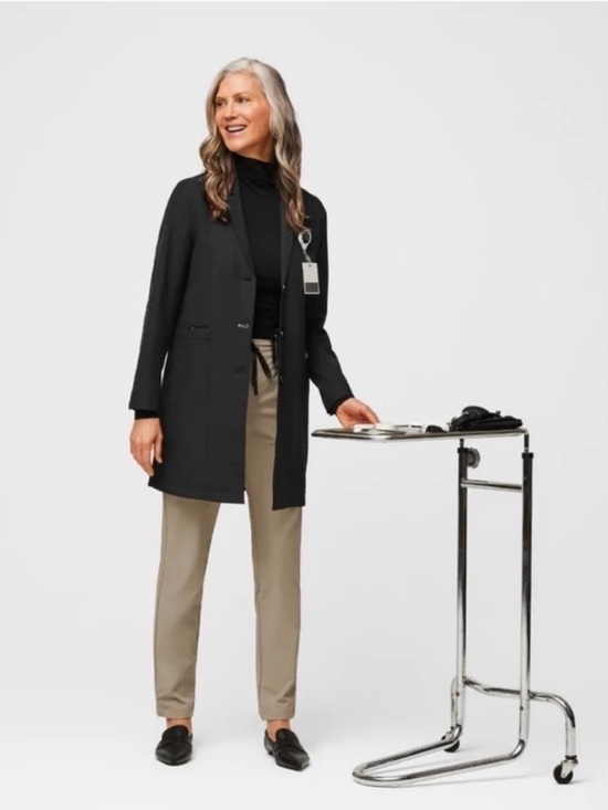 Figs Tops - FIGS Threads for Threads Black Seamless Mock Neck Long Sleeve Underscrub M